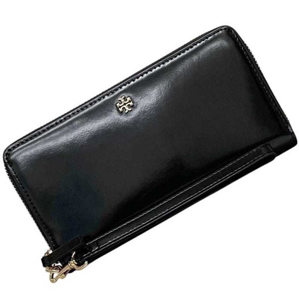 Tory Burch Round Long Wallet Emerson 162753 1124 Leather Black Women's